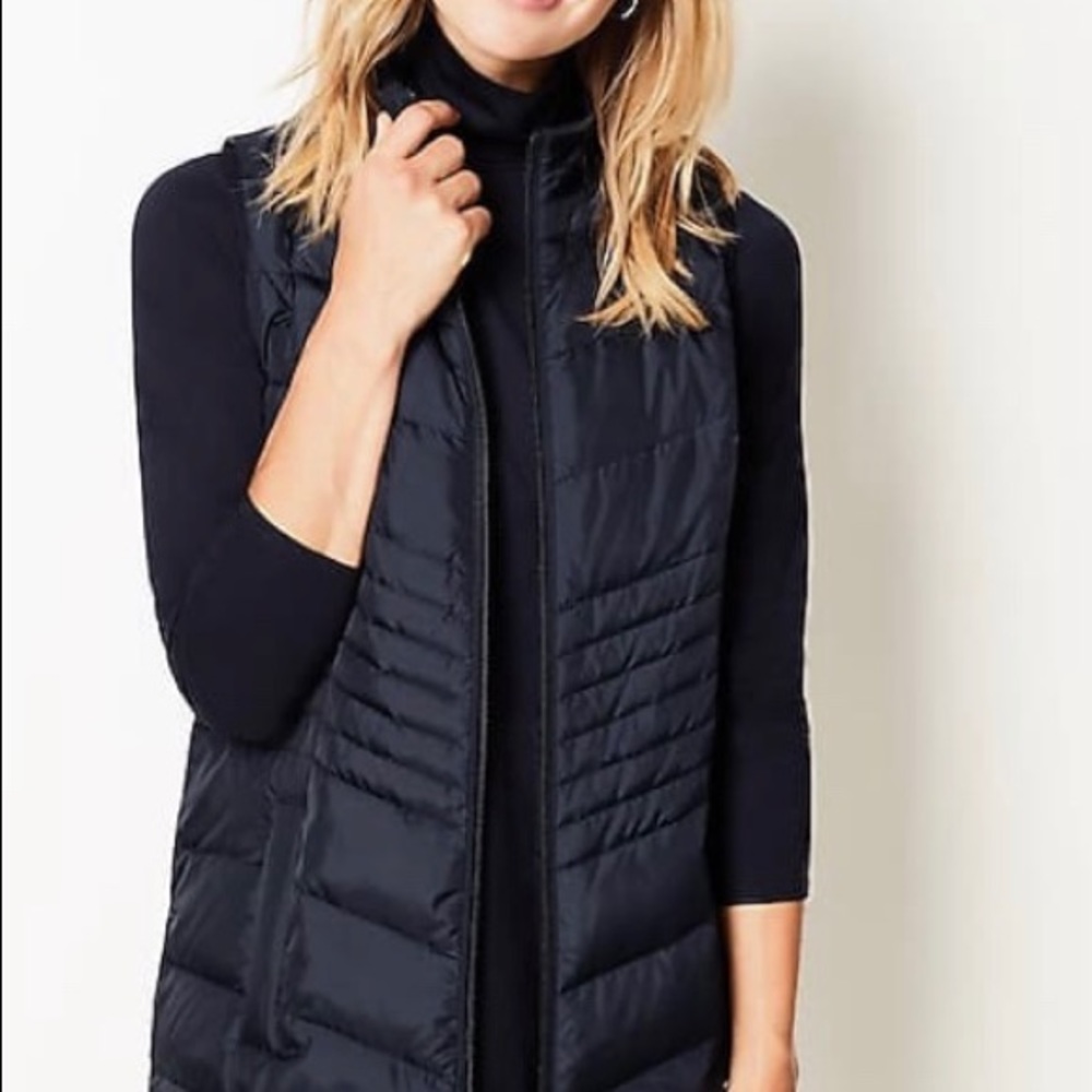 J Jill black puffer vest